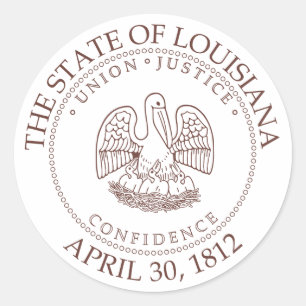 Louisiana-teken Ronde Sticker