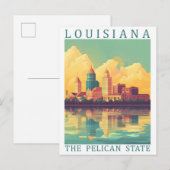 Louisiana the Pelican State USA Travel Place Briefkaart (Voorkant / Achterkant)