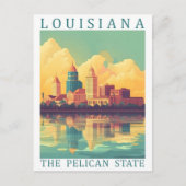 Louisiana the Pelican State USA Travel Place Briefkaart (Voorkant)