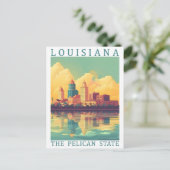 Louisiana the Pelican State USA Travel Place Briefkaart (Staand voorkant)