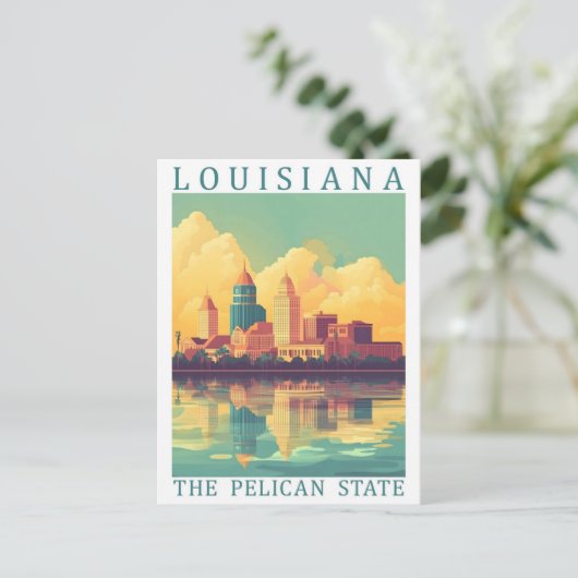 Louisiana the Pelican State USA Travel Place Briefkaart (Staand voorkant)
