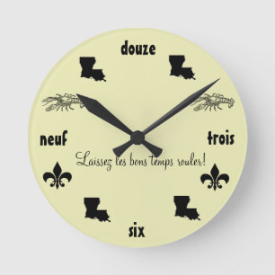Louisiana Themed Cajun French Clock Ronde Klok