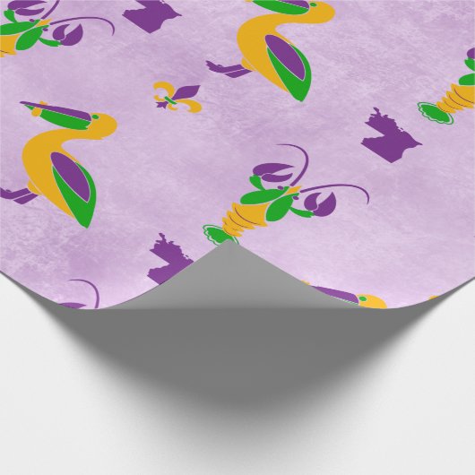 Louisiana Thmed Mardi Gras Cadeaupapier (Hoek)
