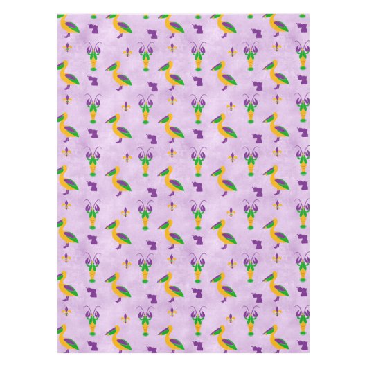 Louisiana Thmed Mardi Gras Tafelkleed (Voorkant)