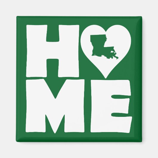 Louisiana Thuis Hart Staat Koelkastmagneet Magneet (Voorkant)