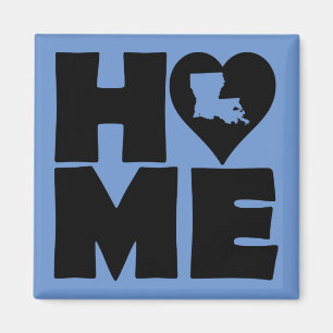 Louisiana Thuis Hart Staat Koelkastmagneet Magneet