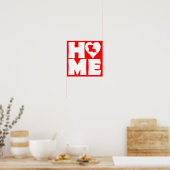 Louisiana Thuis Hart Staat Poster Bord (Keuken)