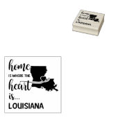 Louisiana thuis is waar het hart ligt rubberstempel (Gestempeld)