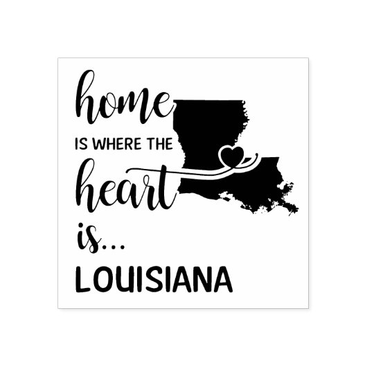 Louisiana thuis is waar het hart ligt rubberstempel (Afrduk)