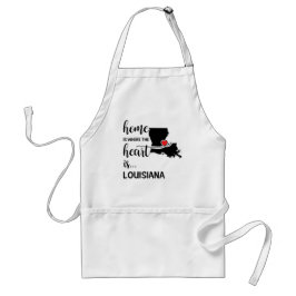 Louisiana thuis is waar het hart ligt standaard schort