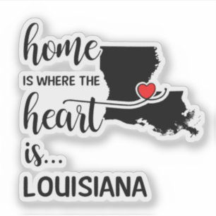 Louisiana thuis is waar het hart ligt sticker