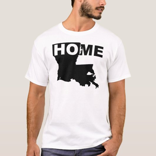 Louisiana Thuis Weg Van State T-Shirt Tees (Voorkant)