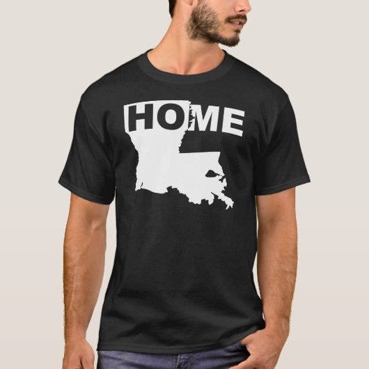 Louisiana Thuis Weg Van State T-Shirt Tees (Voorkant)