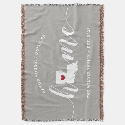 Louisiana Thuisstaat Gepersonaliseerd Deken (Voorkant Verticaal)