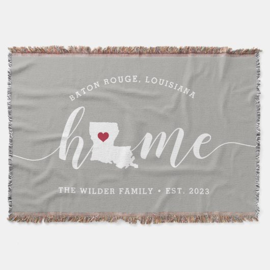 Louisiana Thuisstaat Gepersonaliseerd Deken (Voorkant)