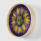 Louisiana tijger, Zonnebloem Fleur-de-LisWandklok (Hoek)