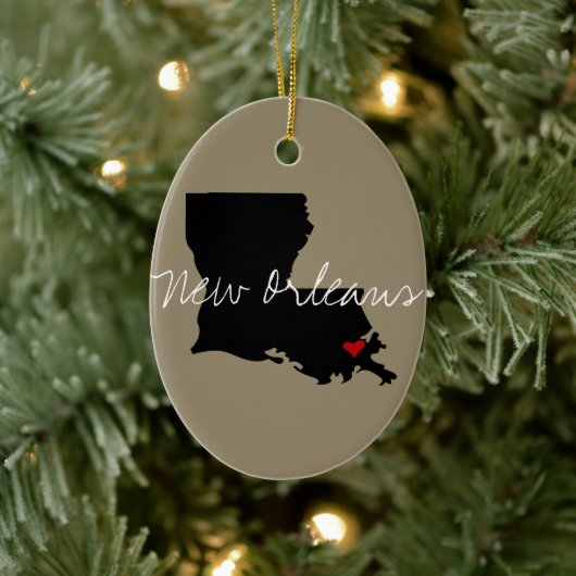 Louisiana Town Keramisch Ornament (Boom)