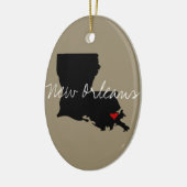 Louisiana Town Keramisch Ornament (Links)