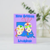 Louisiana Travel Promote Briefkaart Mardi Gras (Staand voorkant)