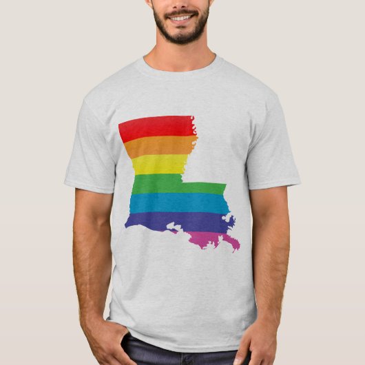louisiana trots . gestreept. t-shirt (Voorkant)