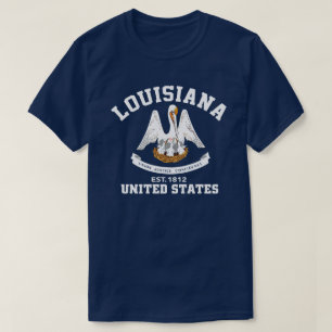 Louisiana USA Est. 1812 Patriottische vlag T Shirt