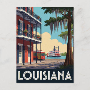 Louisiana USA New Orleans Cultuur Bayou Reizen 🎺 Briefkaart