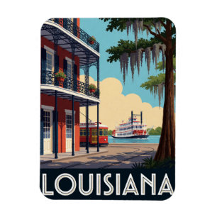 Louisiana USA New Orleans Cultuur Bayou Reizen 🎺 Magneet