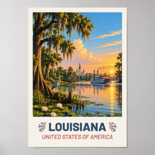 Louisiana USA - Oude Reisposter Poster