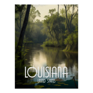 Louisiana USA Reisposter Perfect Poster