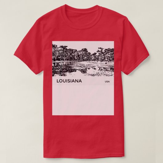 Louisiana USA T-shirt (Design voorkant)