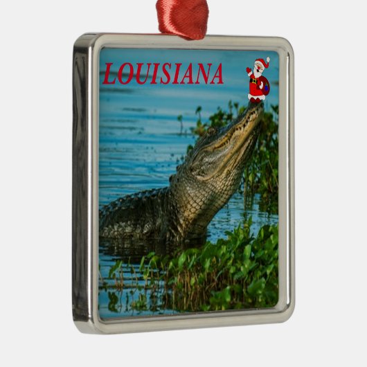 Louisiana Vacation kerstversier Metalen Ornament (Rechts)