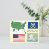 Louisiana, Verenigde Staten Briefkaart (Staand voorkant)