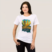 Louisiana vibrant artistic T-shirt design! (Voorkant volledig)