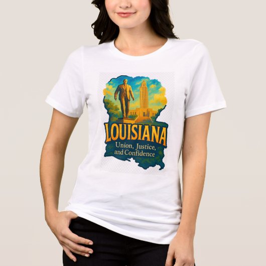 Louisiana vibrant artistic T-shirt design! (Voorkant)