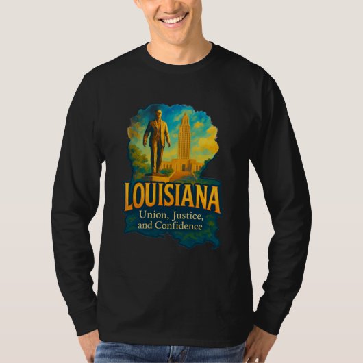 Louisiana vibrant artistic T-shirt design!  (Voorkant)