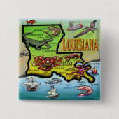 Louisiana Vierkante Button 5,1 Cm (Voorkant)