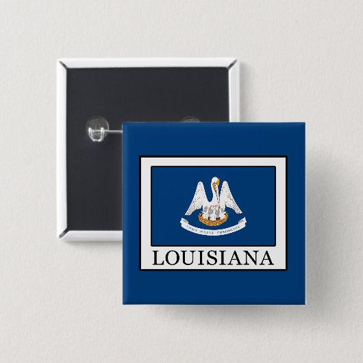 Louisiana Vierkante Button 5,1 Cm (Voorkant /achterkant)