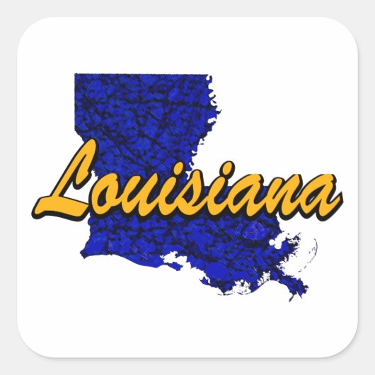 Louisiana Vierkante Sticker (Voorkant)