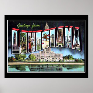 Louisiana Vintage Poster Creole