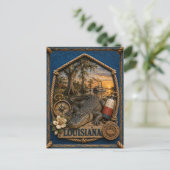 Louisiana Vintage Reizen Briefkaart (Staand voorkant)