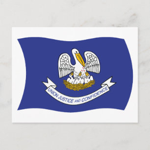 Louisiana Vlag Ansichtkaart Briefkaart