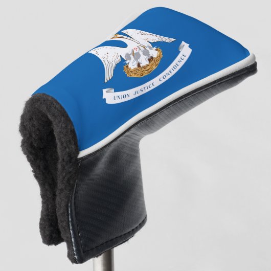 Louisiana vlag golfheadcover (3/4 voorkant)