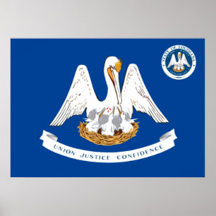 Louisiana vlag poster