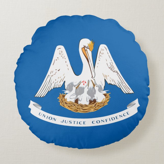 Louisiana vlag rond kussen (Voorkant)