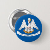 Louisiana vlag ronde button 5,7 cm (Voorkant /achterkant)
