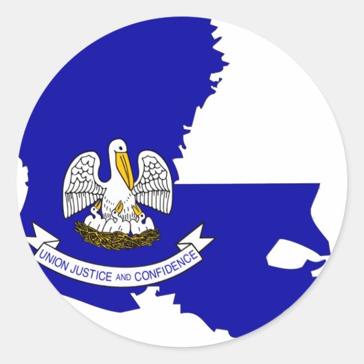 Louisiana-vlag Ronde Sticker (Voorkant)