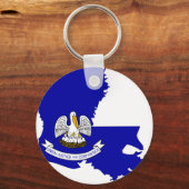 Louisiana-vlag Sleutelhanger (Voorkant)