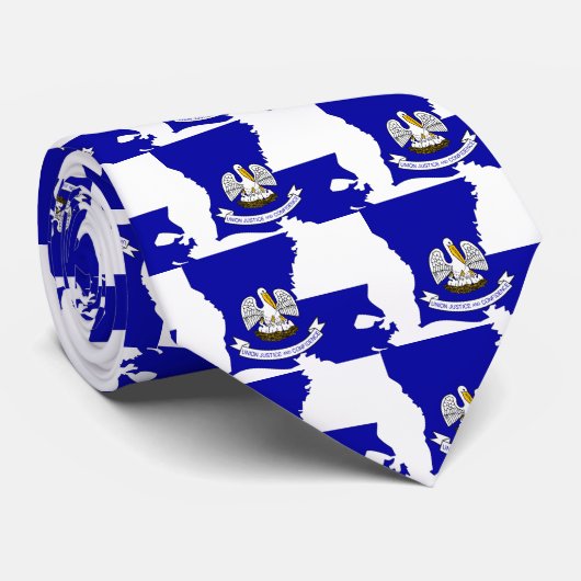 Louisiana-vlag Stropdas (Opgerold)