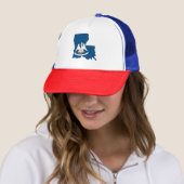 Louisiana-vlag Trucker Pet (In situ)