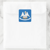 Louisiana vlag vierkante sticker (Tas)